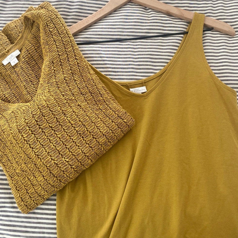 J.Jill tank top and sweater set